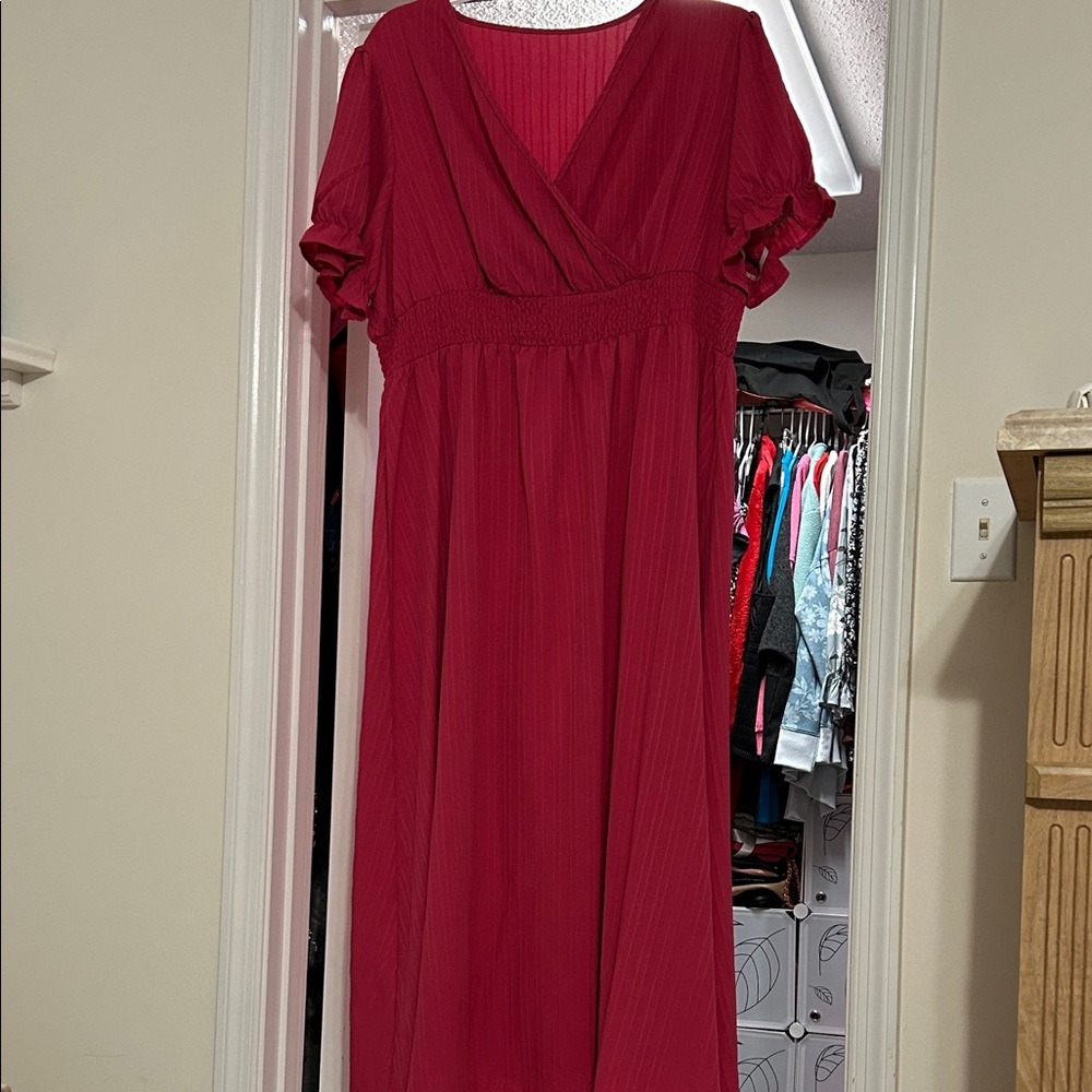 SHEIN Deep Pink short Sleeve Dress - GENTLY USED!